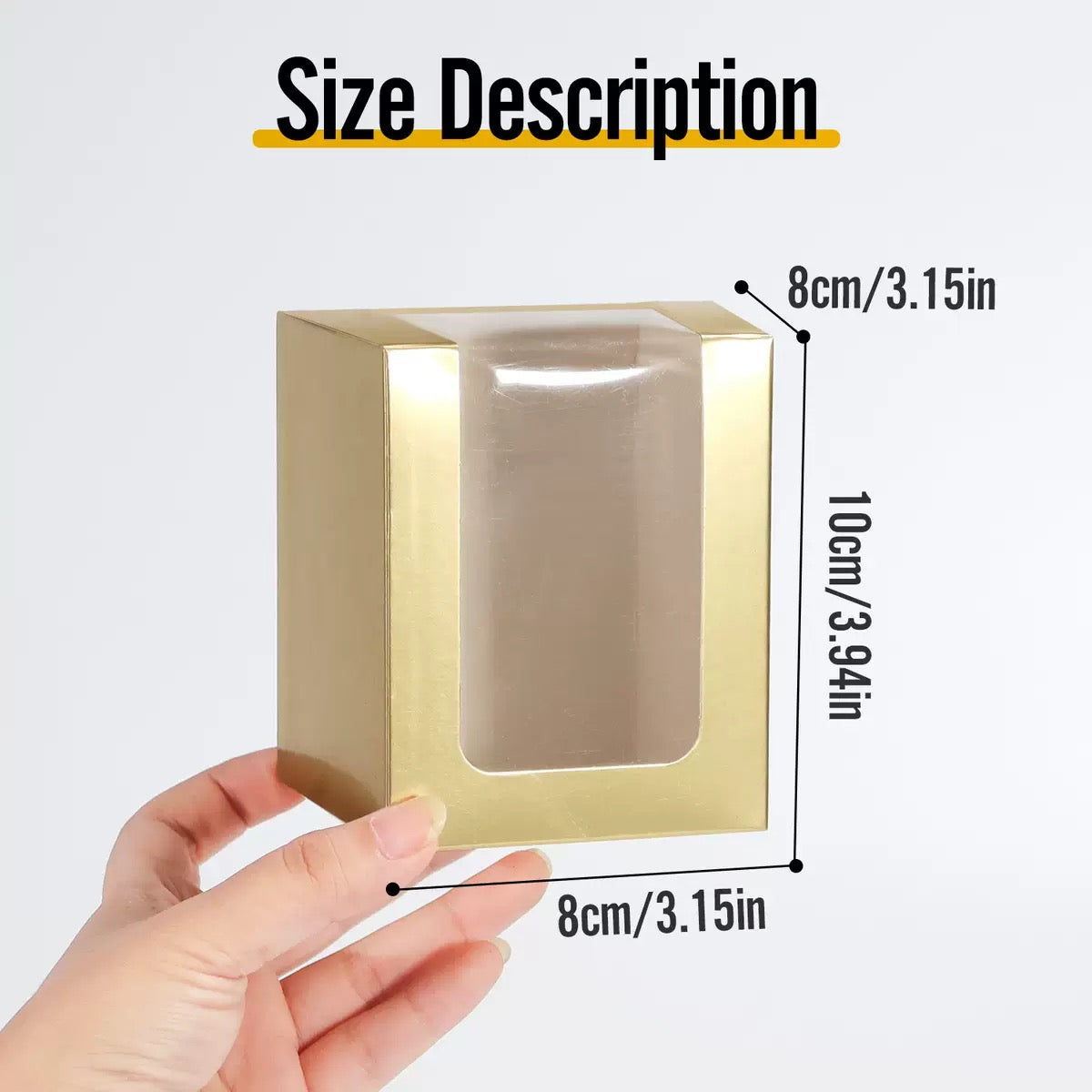 5pcs Windowed Scented Candle Packaging Box