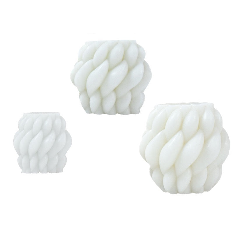 Geometric Twirl Candle Silicone Mold h010