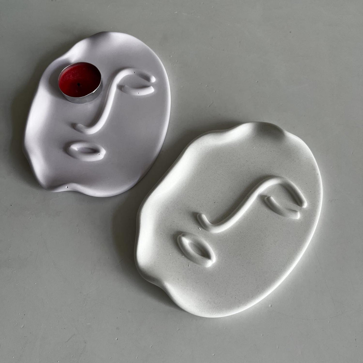 Abstract Face Trinket Tray Silicone Mold g012