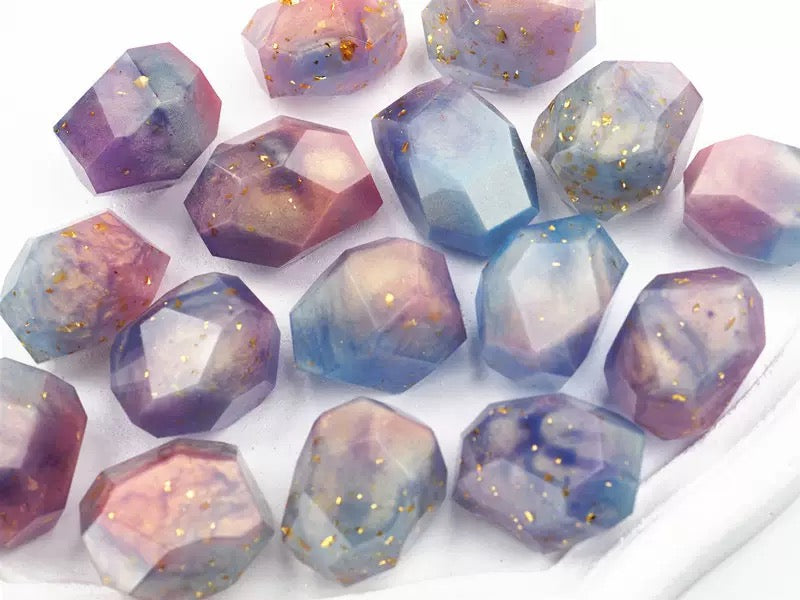Irregular geometric crystal gemstone mold a011