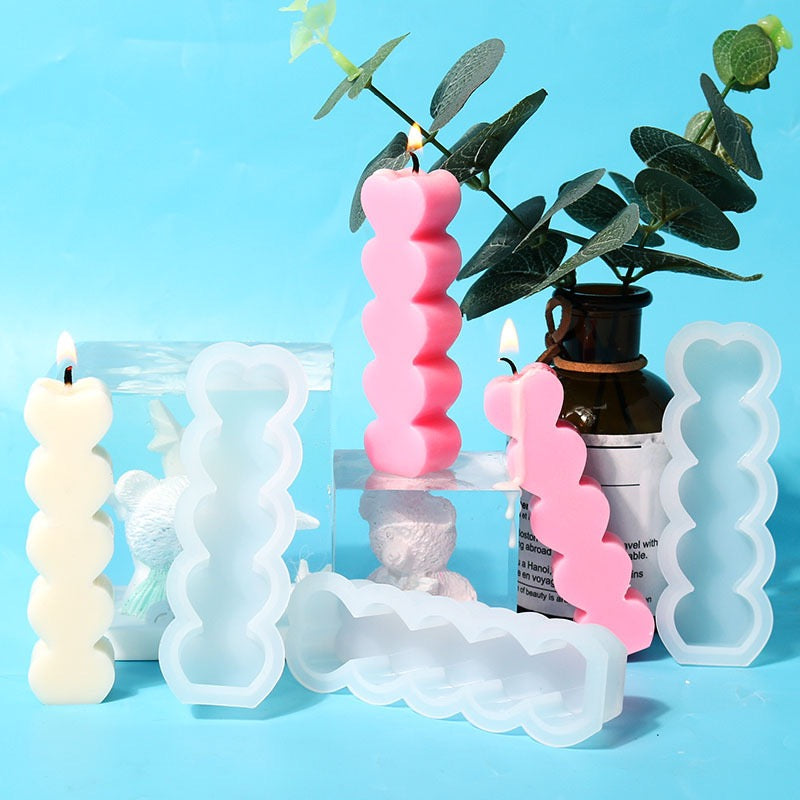 Heart Shape Candle Silicone Mold h06