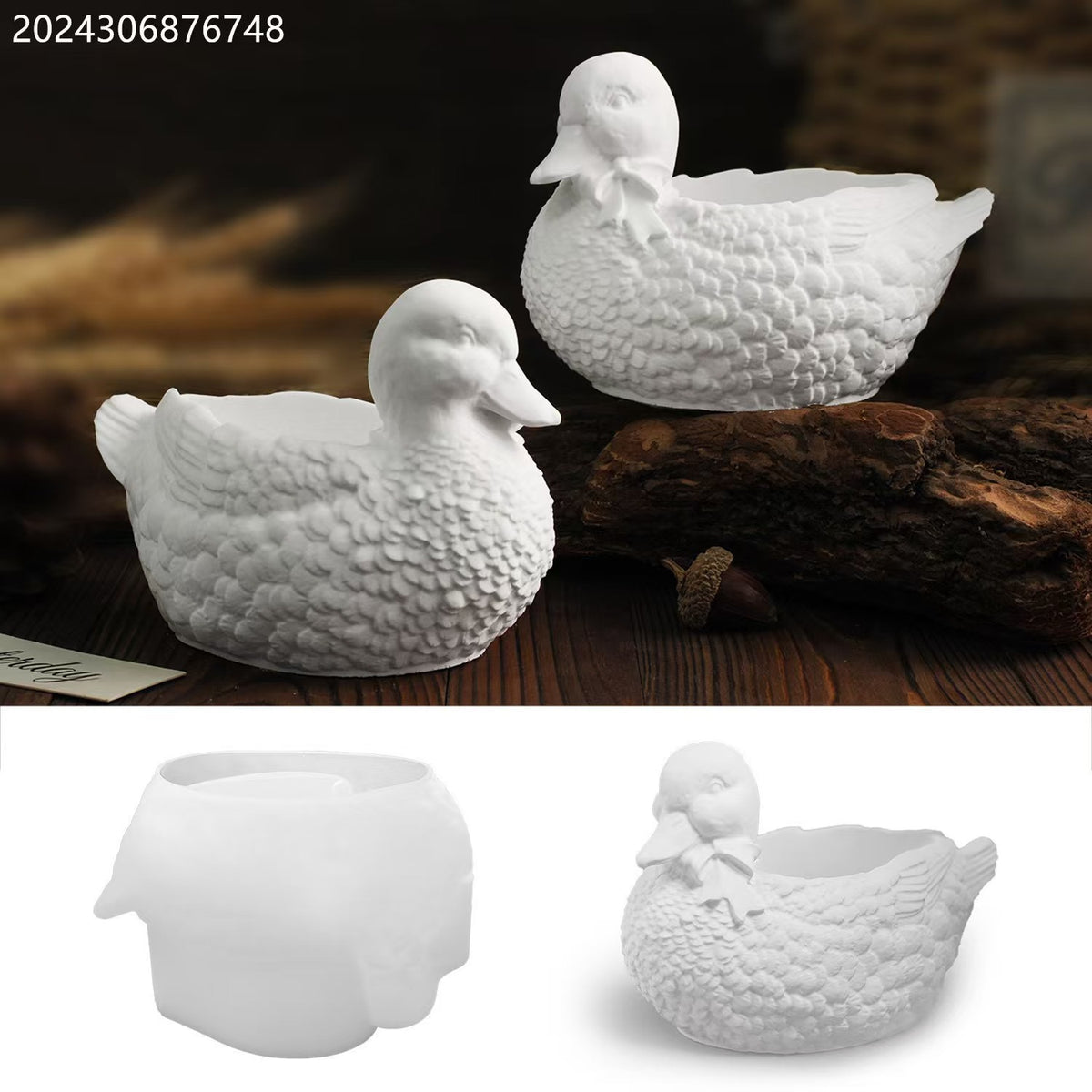 Duck Candle Bowl/ Trinket Storage Silicone Mold i010