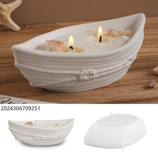 Boat Candle Bowl Silicone Mold f06