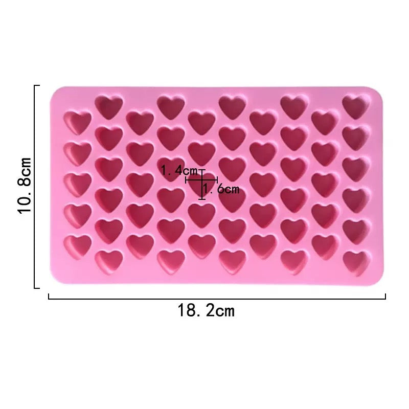 55-Holes Heart-Shaped Silicone Mold