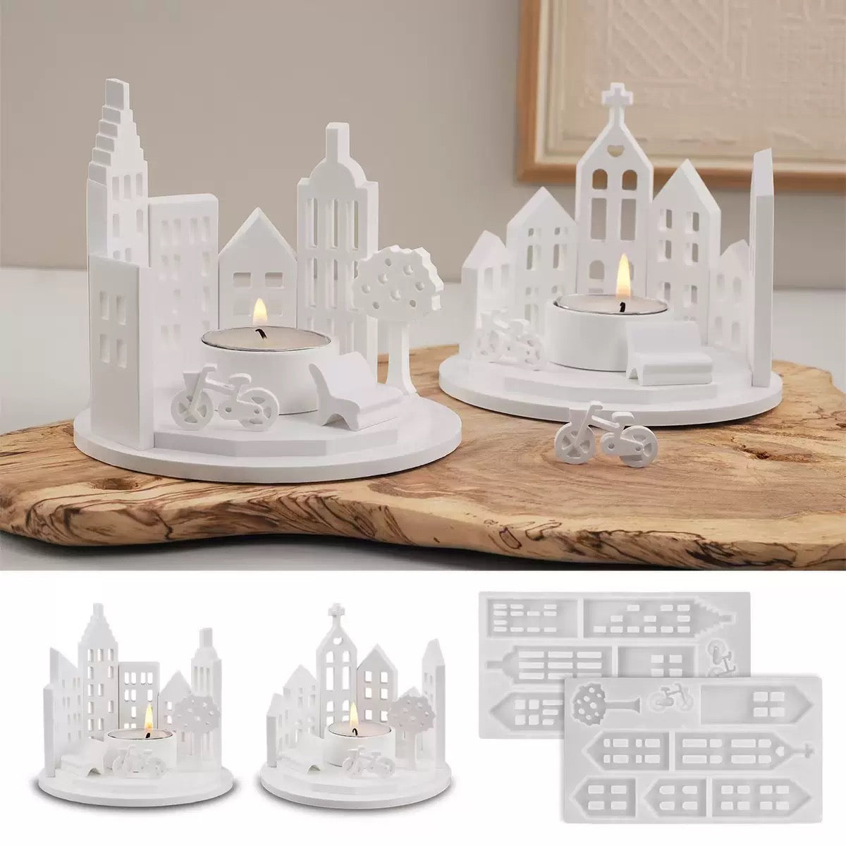 Decorative Tealight Candle Silicone Mold a011