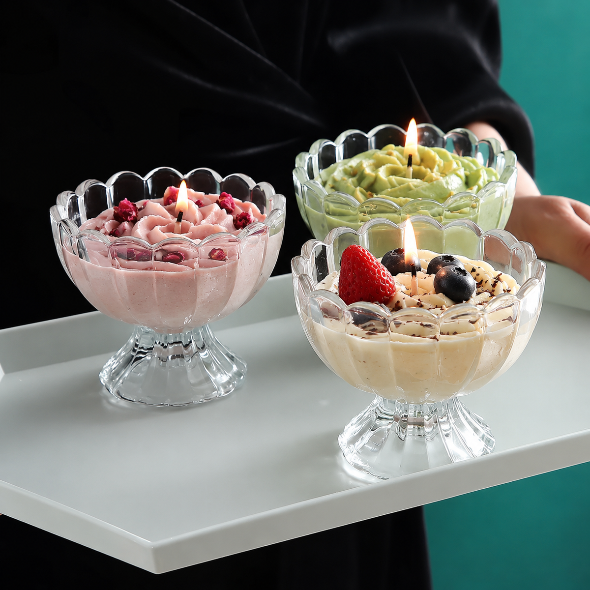 200ml Dessert Candle Glass Jar (Empty Jar) q05