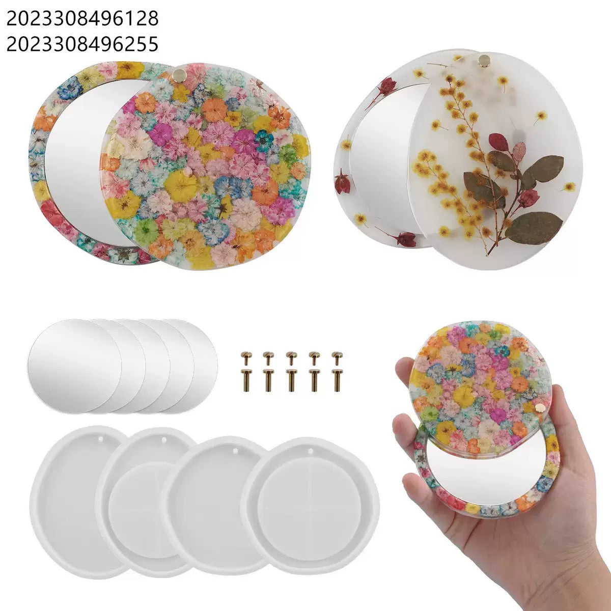 Compact Mirror Silicone Mold d012