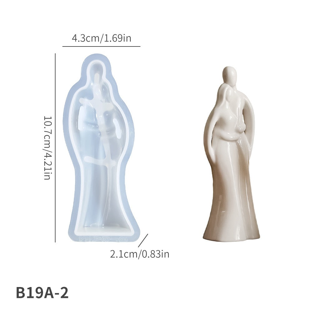 Abstract Couple Figurines Mold