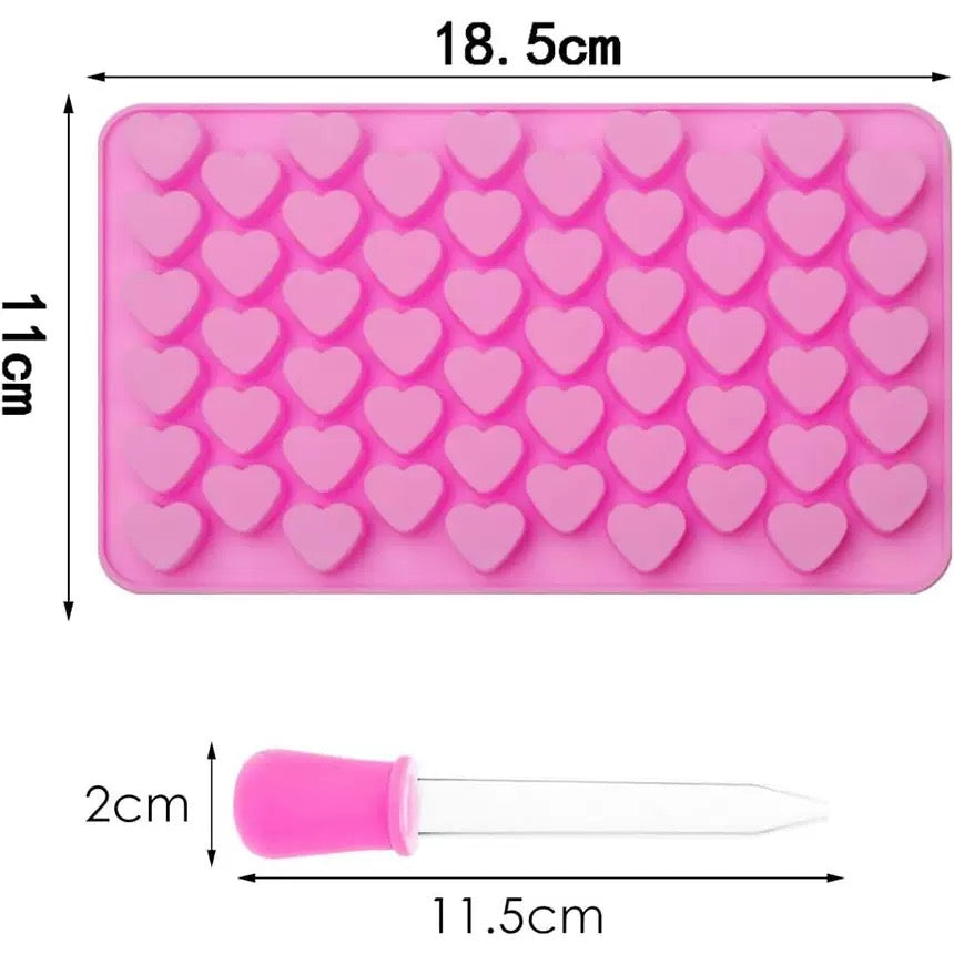 55-Holes Heart-Shaped Silicone Mold