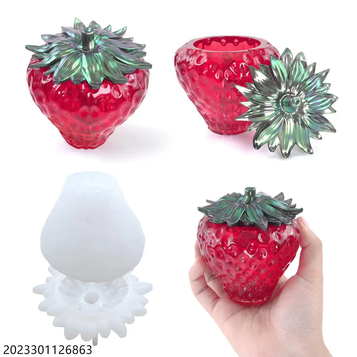 Strawberry Jar Silicone Mold b04