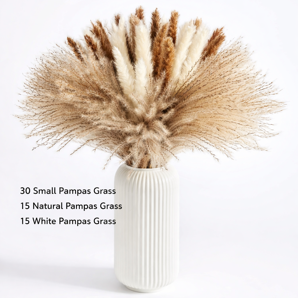 Mixed Natural Pampas Flower Grass