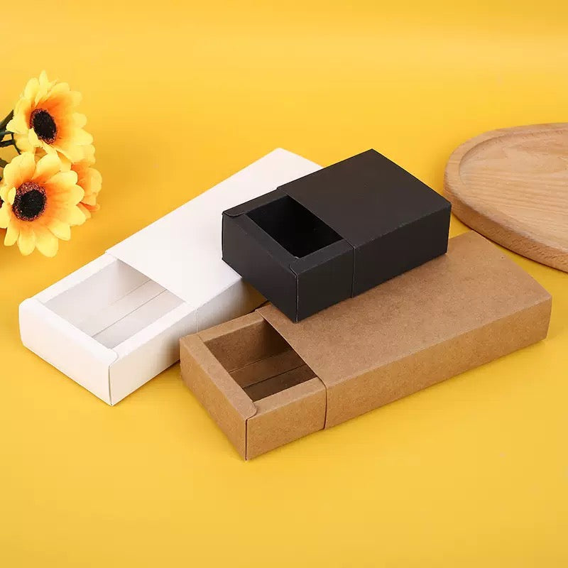 5pcs Kraft Paper Slide Drawer Box