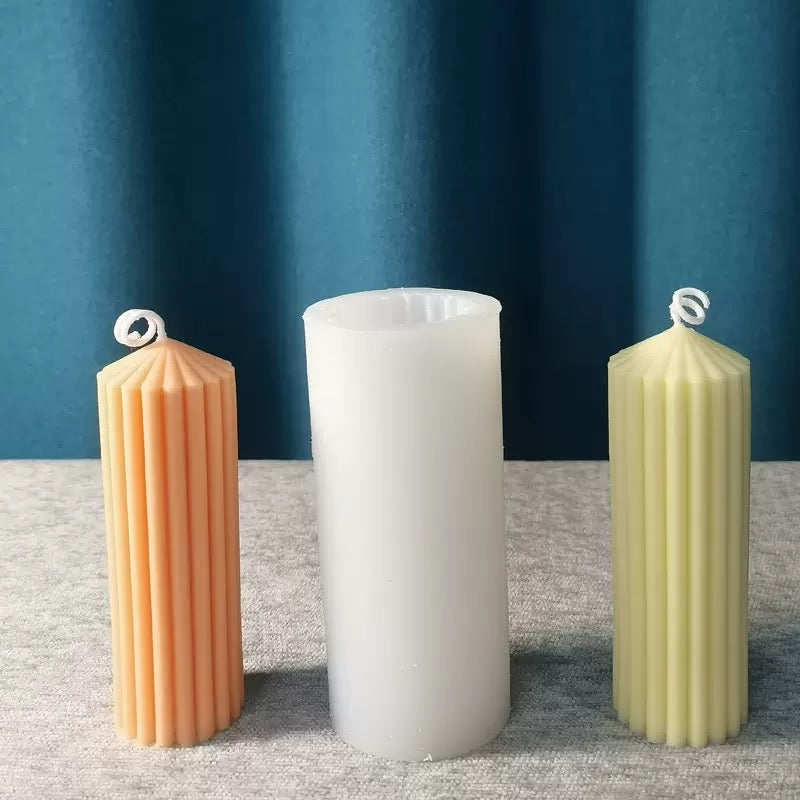 Cylindrical Pillar Candle Silicone Mold h06