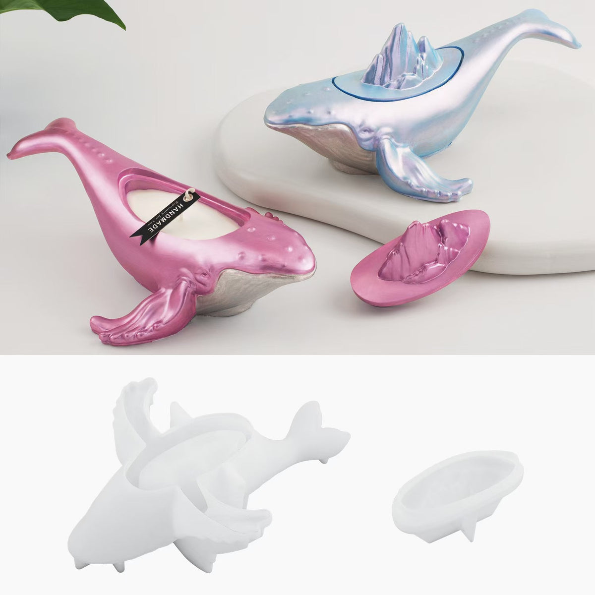 Whale Candle Bowl Silicone Mold i010