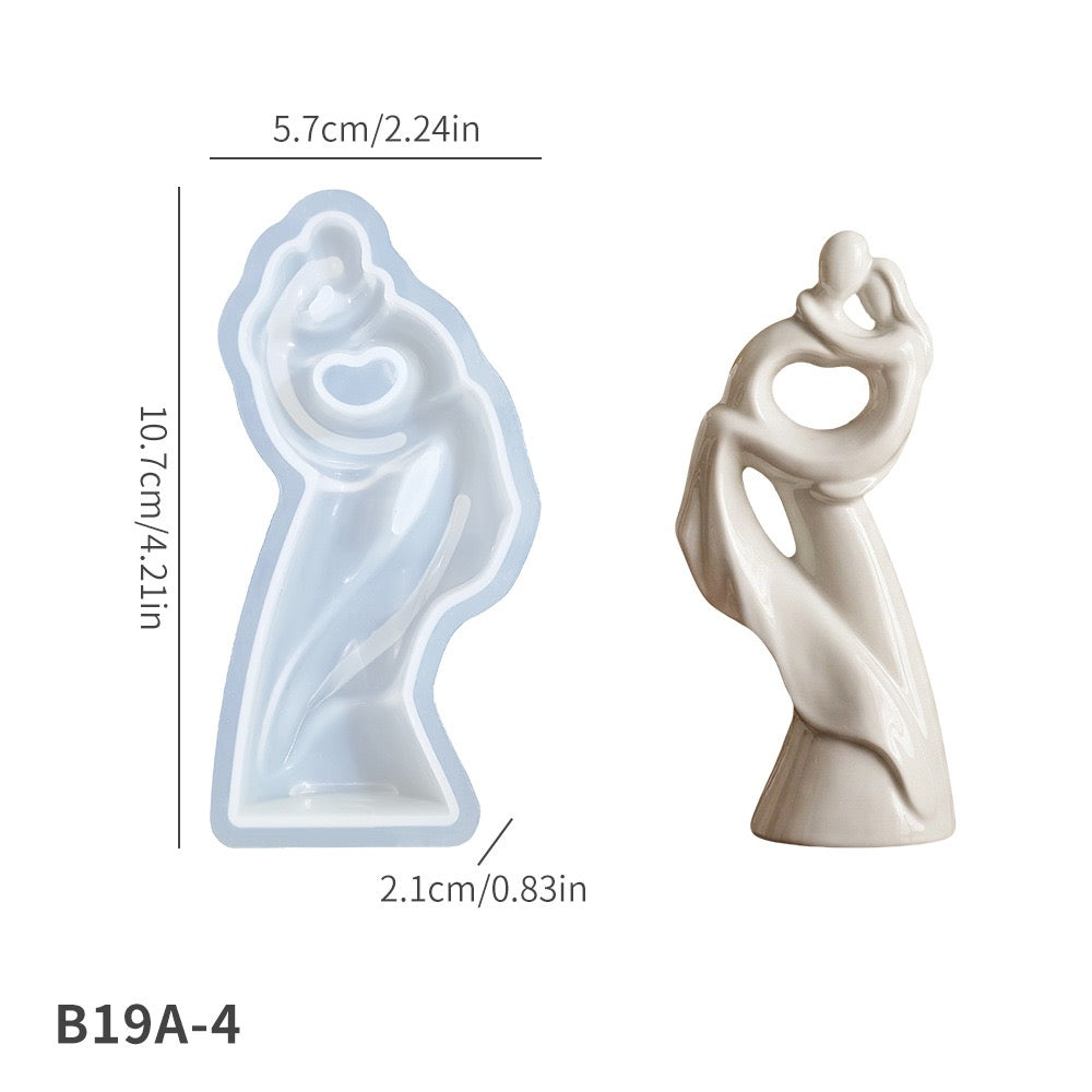 Abstract Couple Figurines Mold