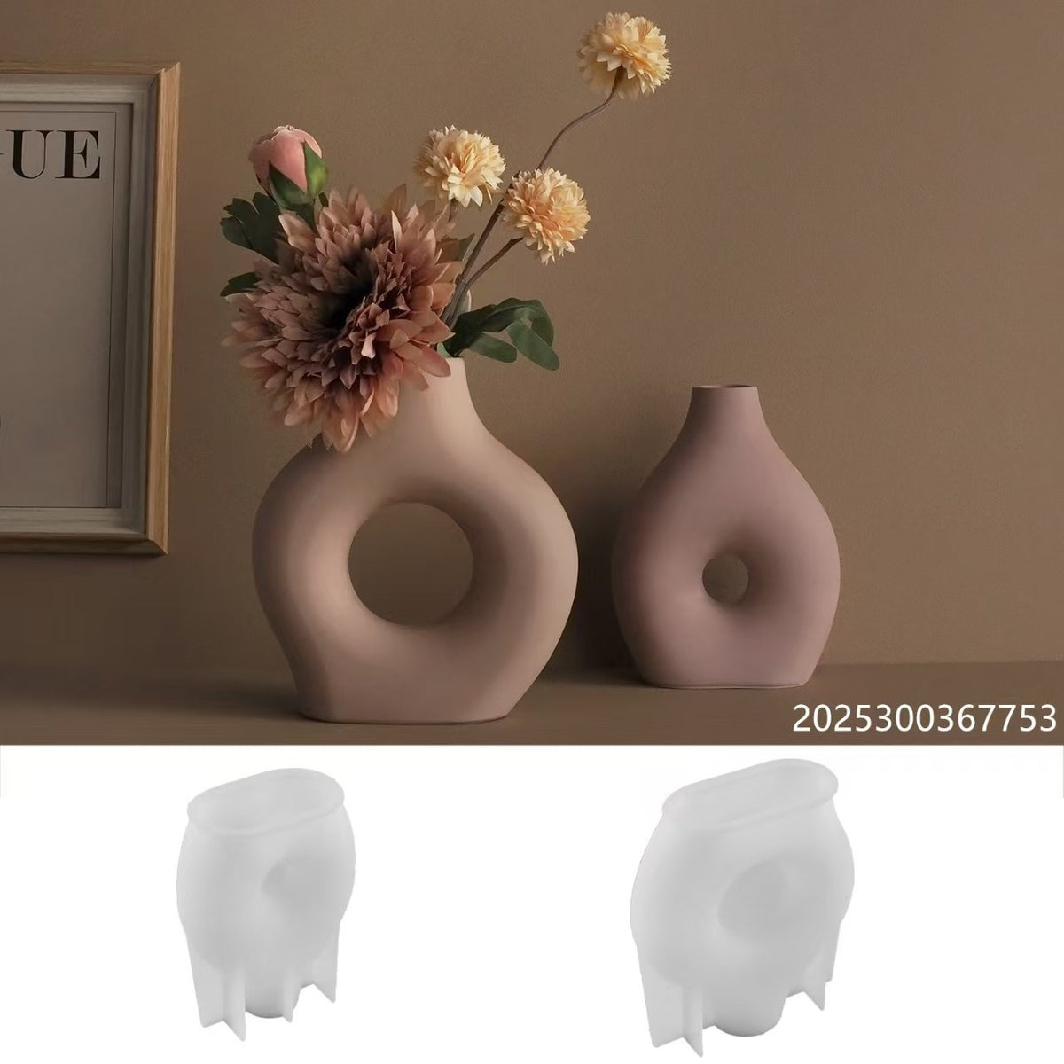 Donut vase silicone mold d015