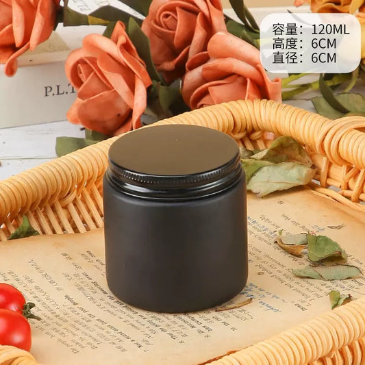 Black Candle Jar Glass Bottle