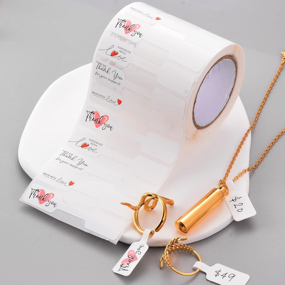 Jewelry Price Kraft Paper Handmade Sticker Labels