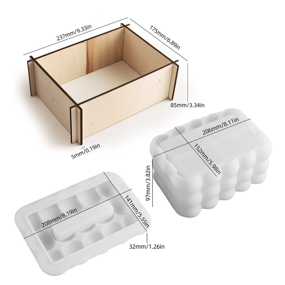 Tissue Box/ Storage Box Silicone Mold g011