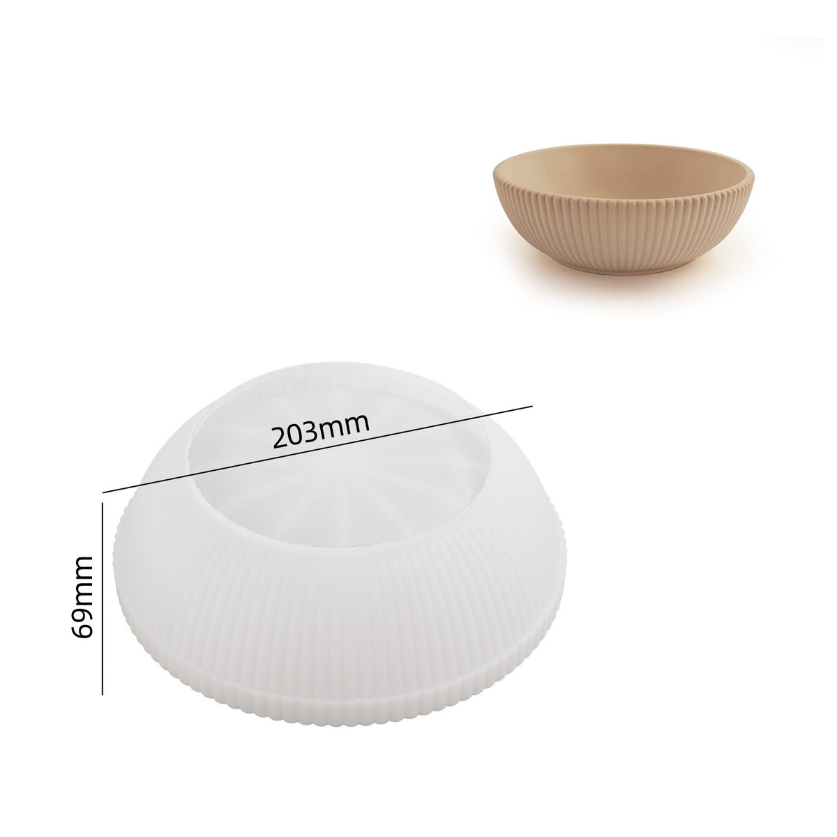 Striped Storage Bowl Silicone Mold b08