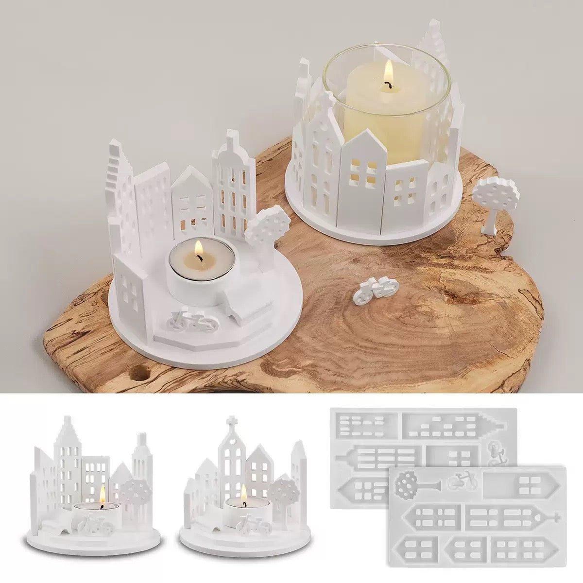 Decorative Tealight Candle Silicone Mold a011