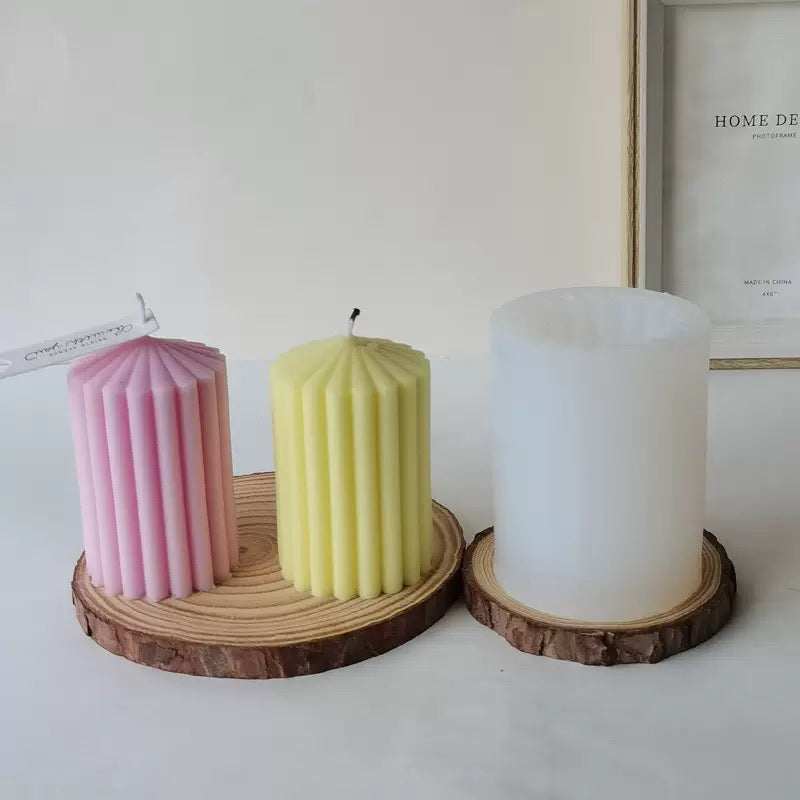 Cylindrical Pillar Candle Silicone Mold h06
