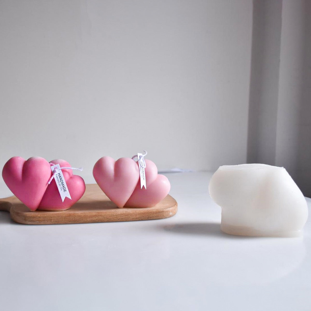 Joining Heart Candle Silicone Mold h03