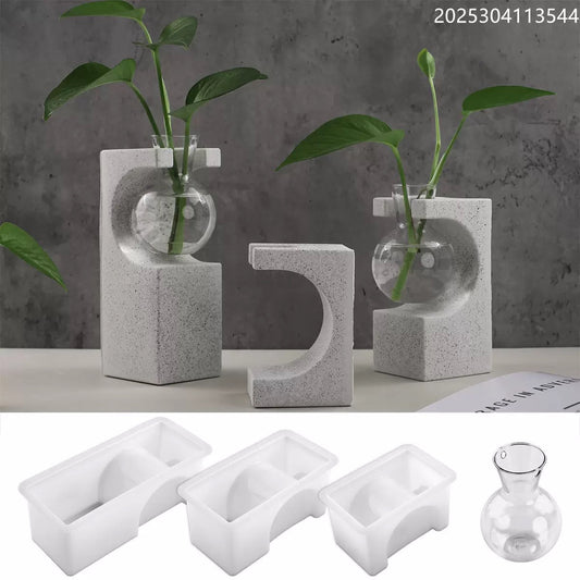 Gypsum Diffuser Tube/ Plant Flower Pot Silicone Mold d01