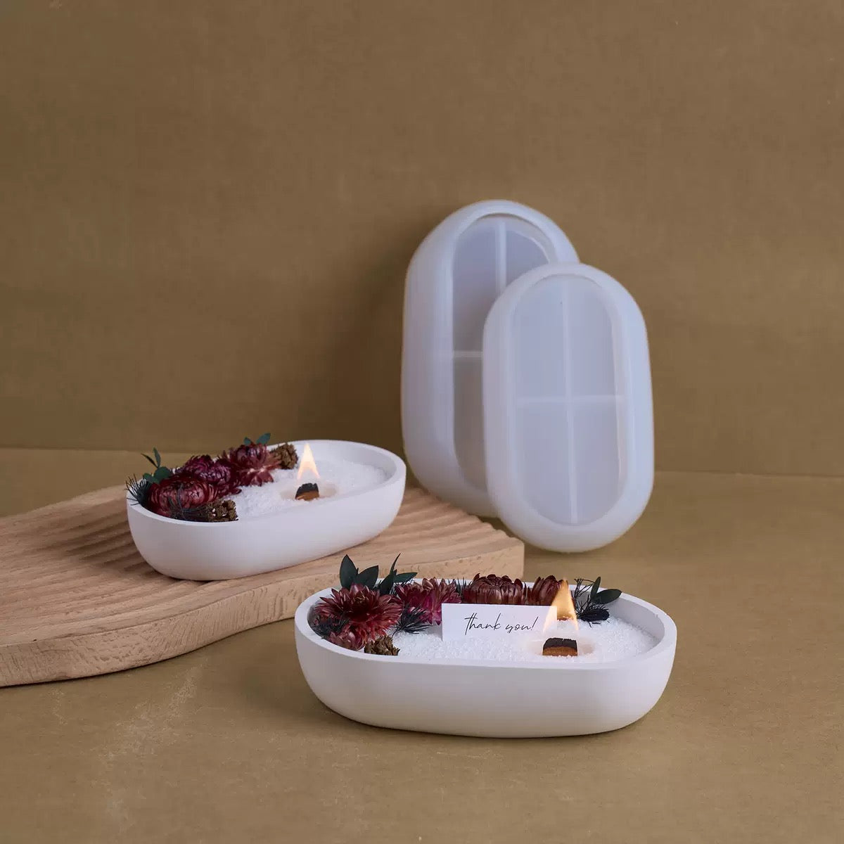 Boat Shaped Candle Jar Silicone Mold