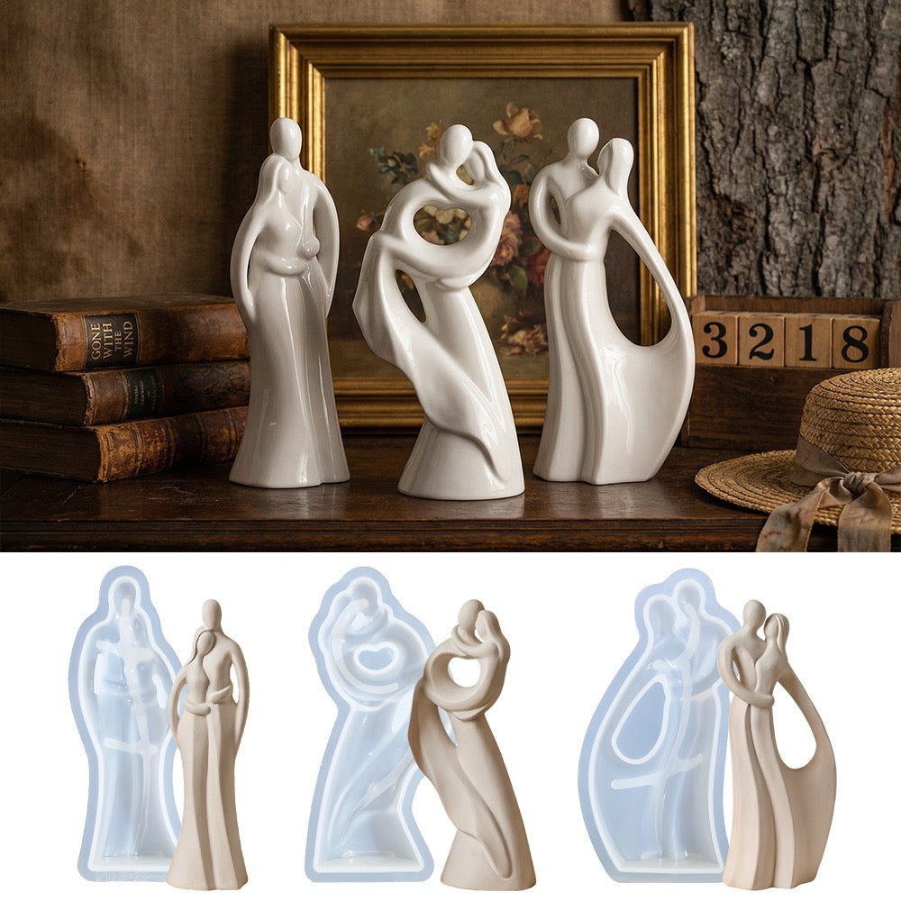 Abstract Couple Figurines Mold