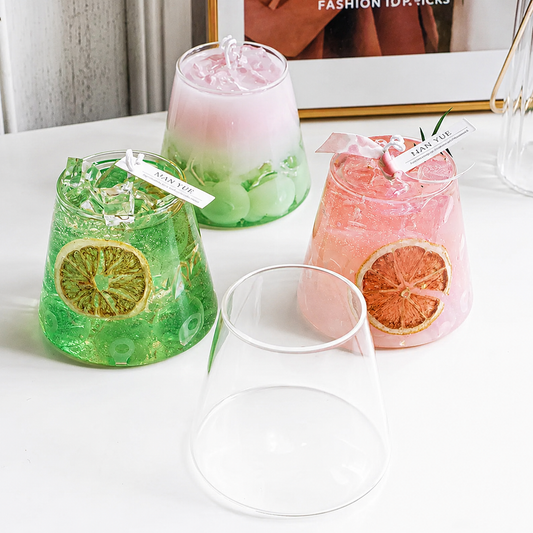 Tapered cup Candle Glass Jar (500ml) q04