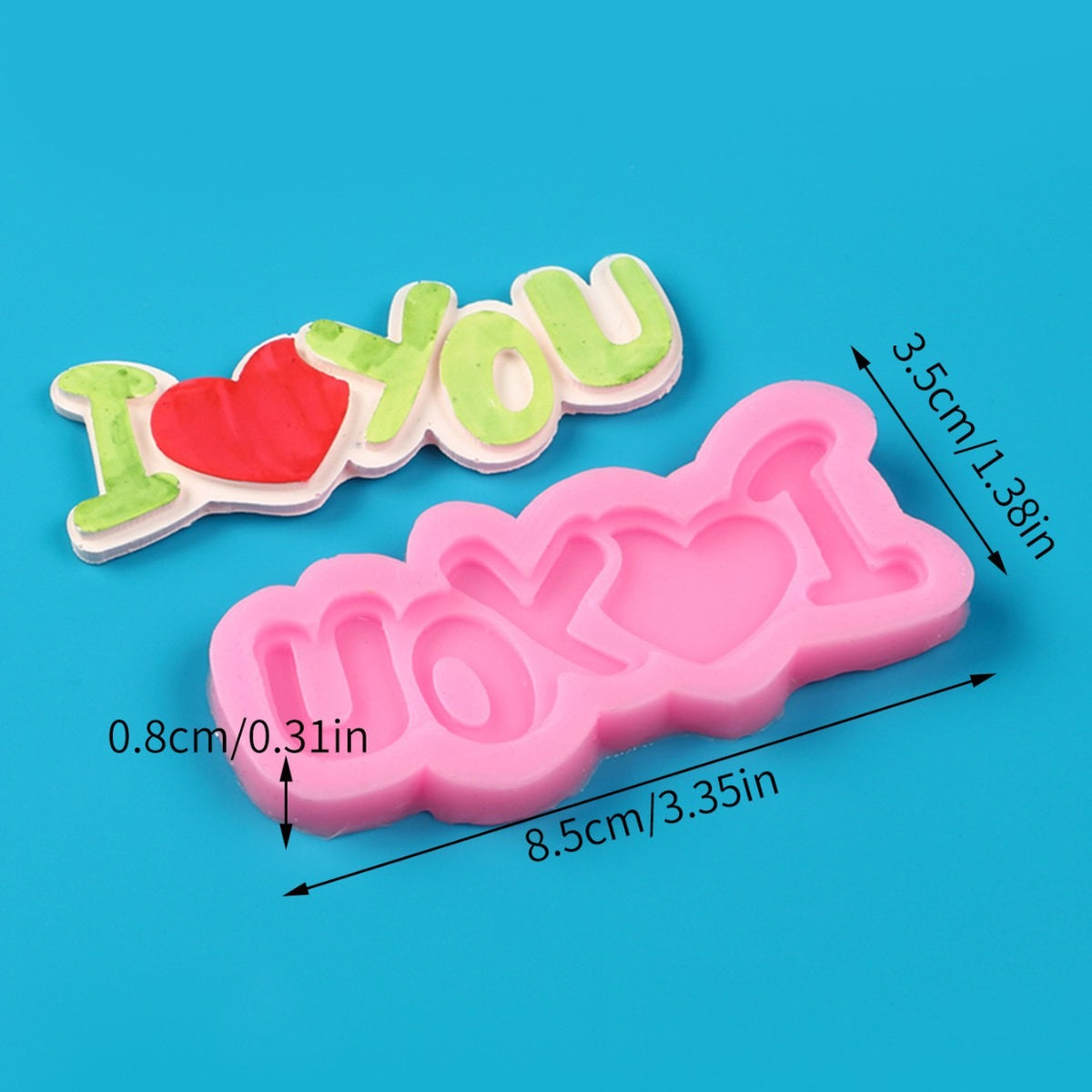 Words Keychain Silicone Mold i07