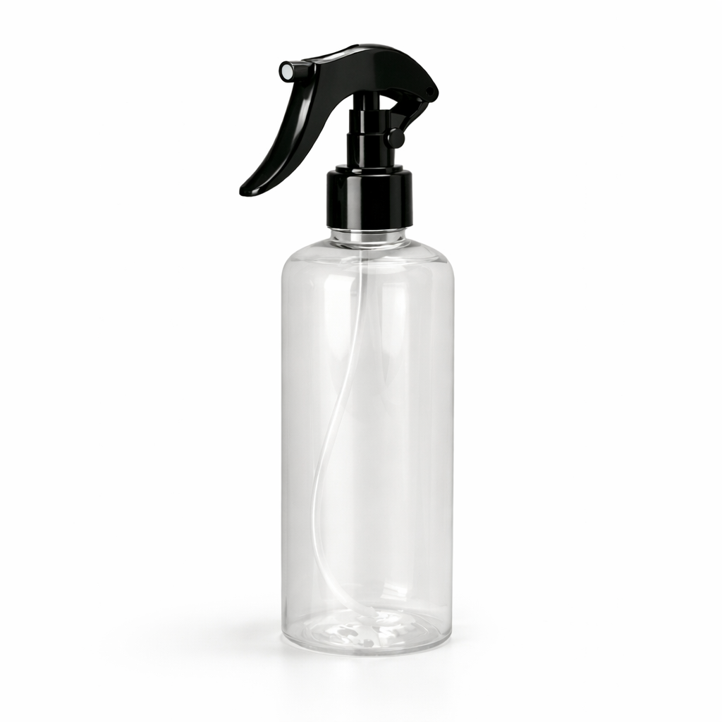 250ML/500ML Round Shoulder Empty Plastic Spray Bottle (Slim Trigger)