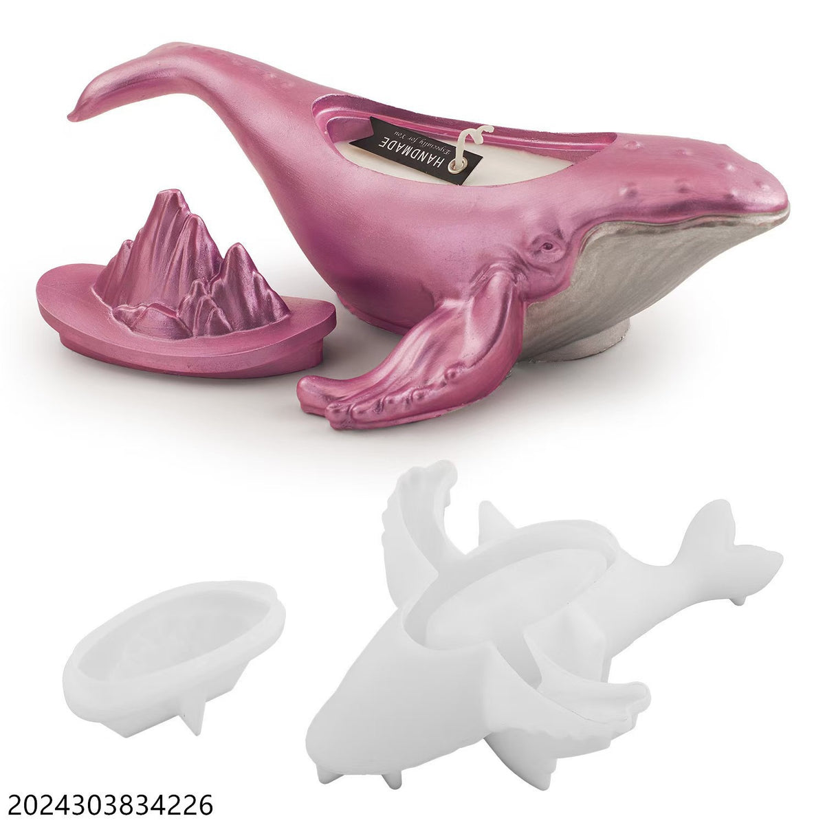 Whale Candle Bowl Silicone Mold i010