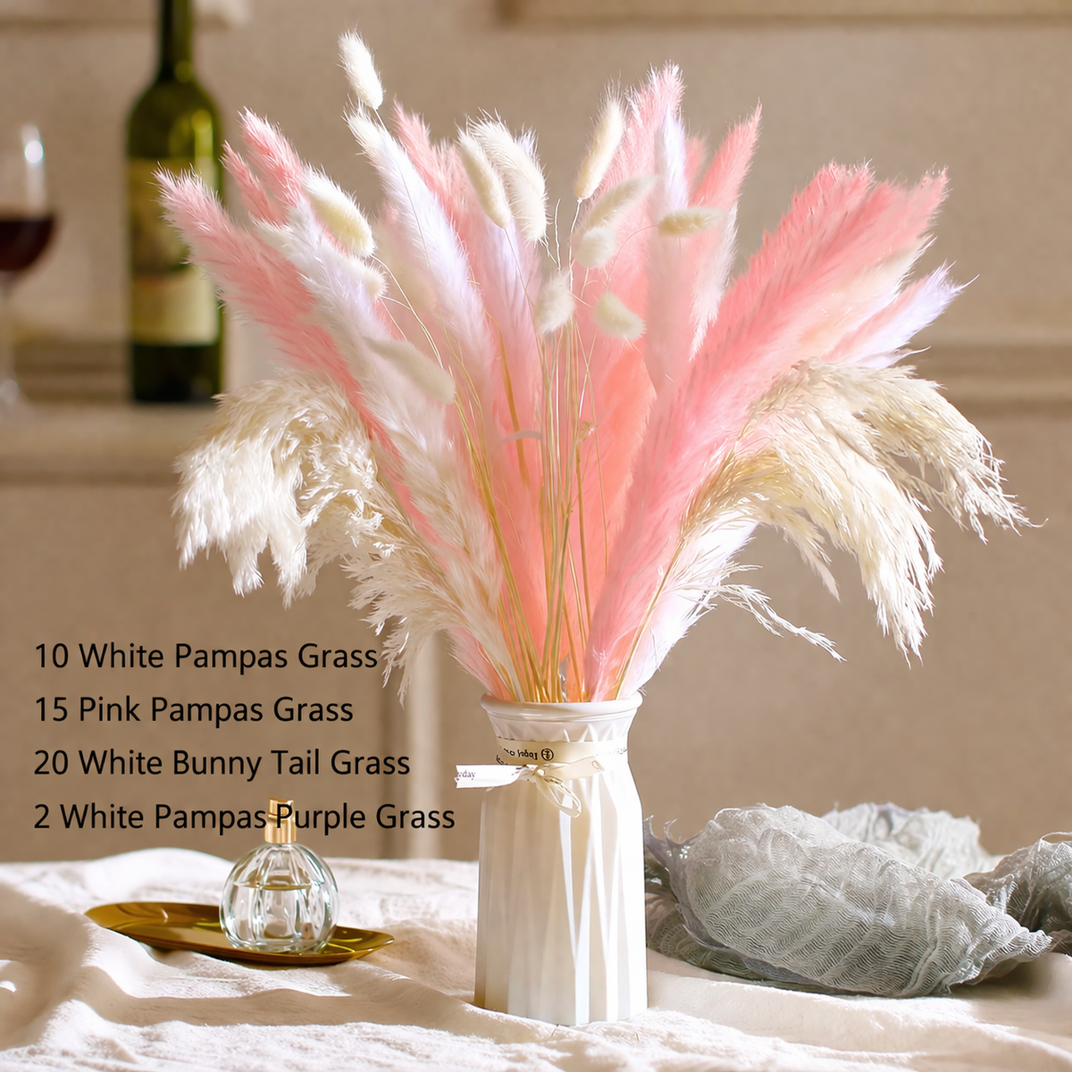 Mixed Natural Pampas Flower Grass