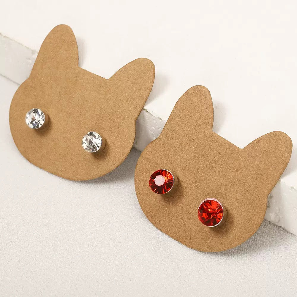 Stud Earrings Necklaces Display Cards j07