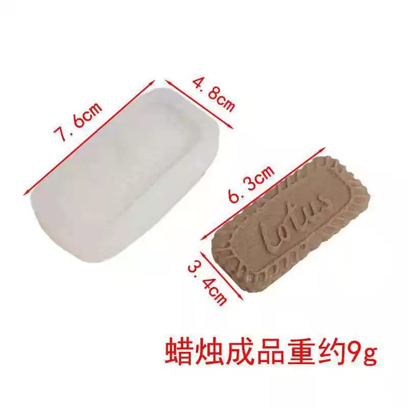 Lotus Cookie Biscuit Candle Silicone Mold h015
