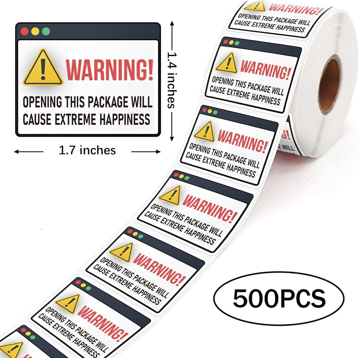 Extreme Happiness Warning Sealing Stickers