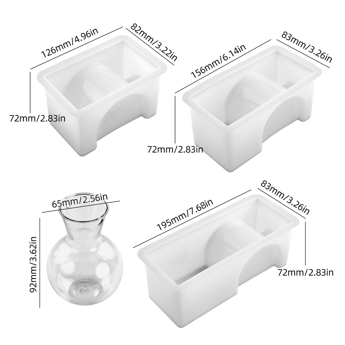 Gypsum Diffuser Tube/ Plant Flower Pot Silicone Mold d01