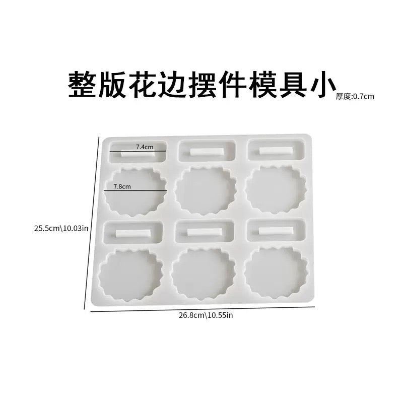 Irregular mini frame & stand silicone mold a06