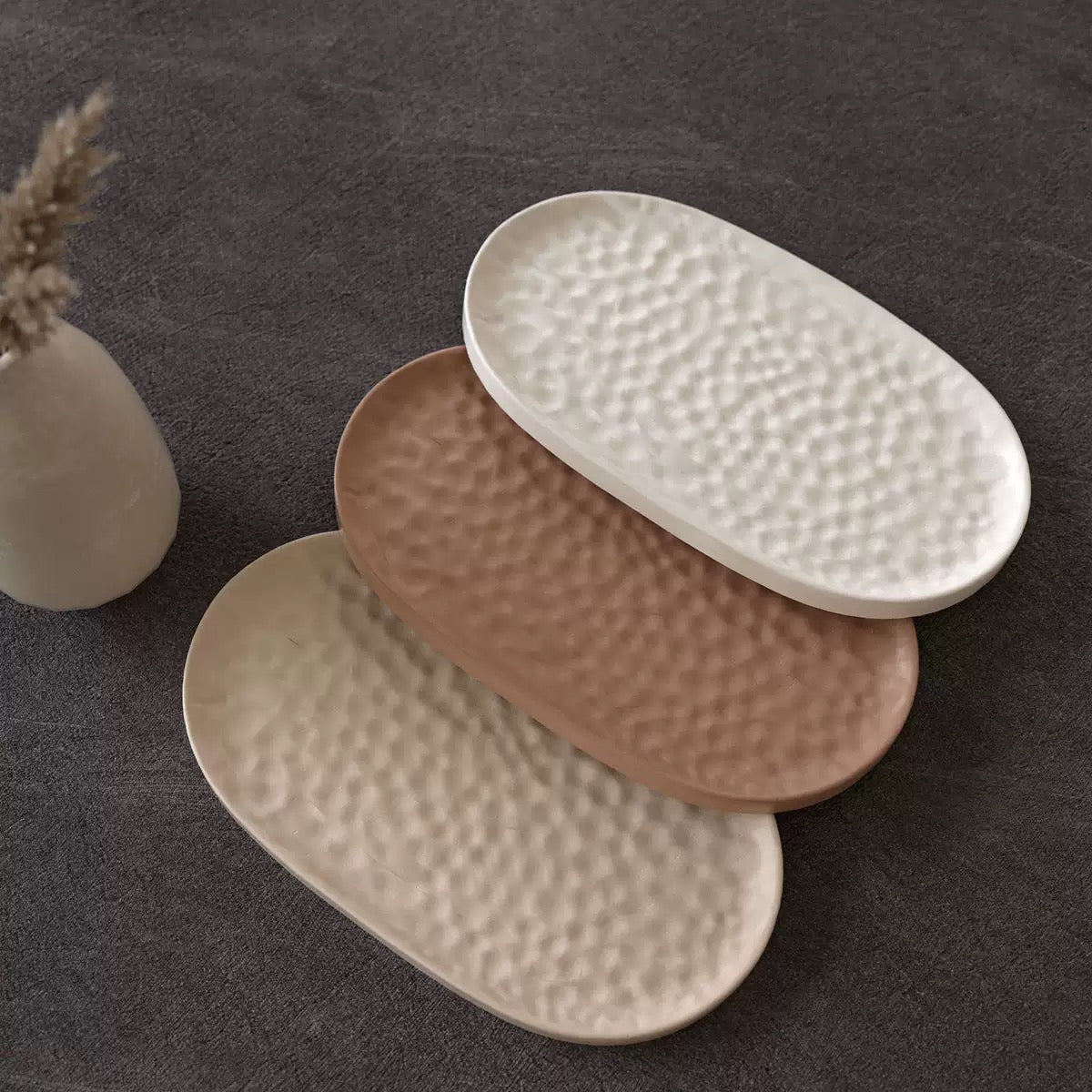 Water Ripple Oval Tray Silicone Mold
