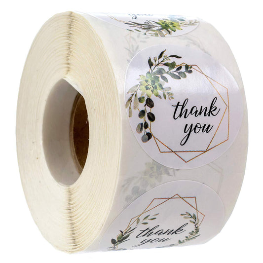 Leaves Decor Thank You Sealing Stickers