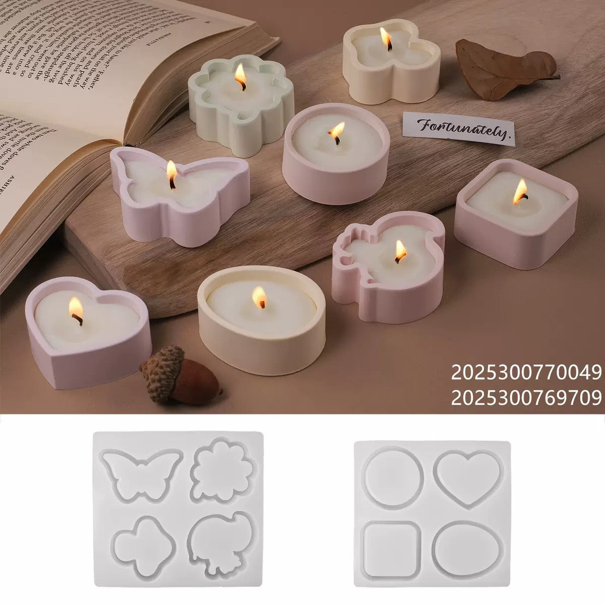 Tea light Candle Jar Silicone Mold a012