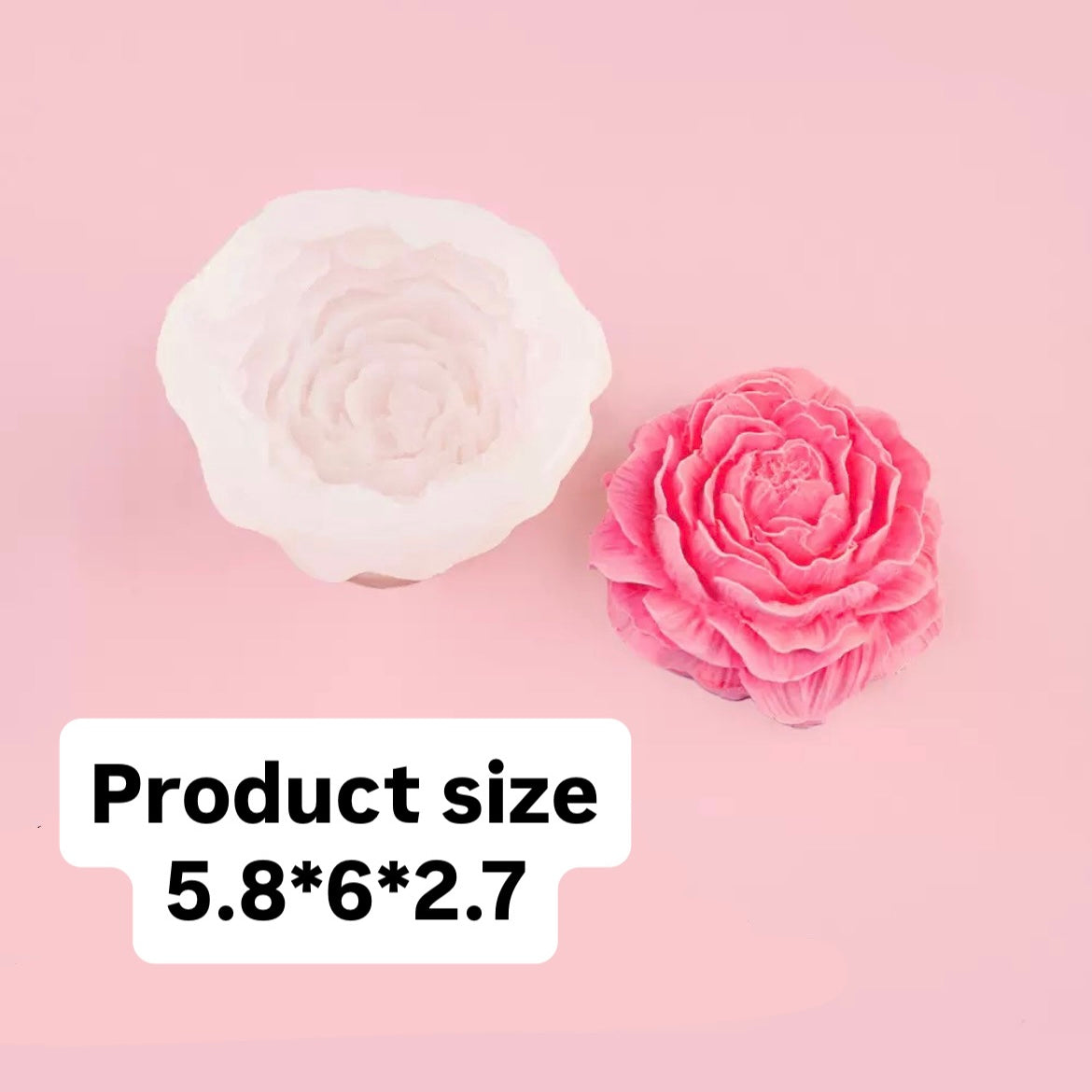 Peony Flower Silicone Mold h013