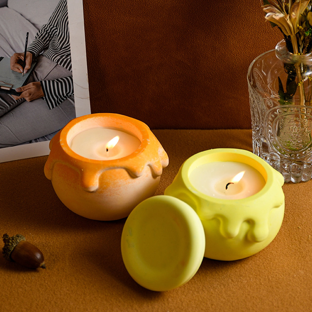 Honey Jar Candle Silicone Mold a014