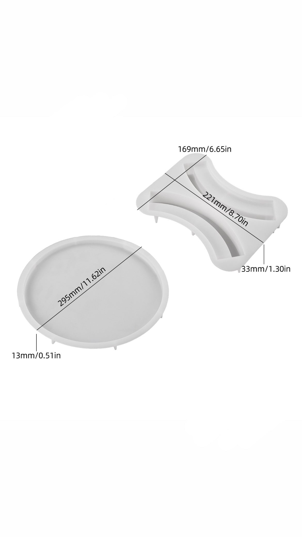 Round Tray and Base Storage Silicone Mold g01