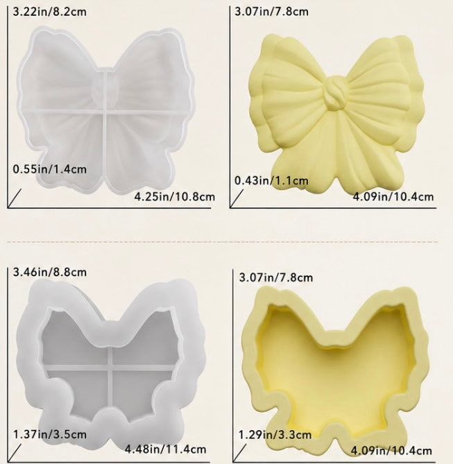 Bow shape Candle Jar Silicone Mold