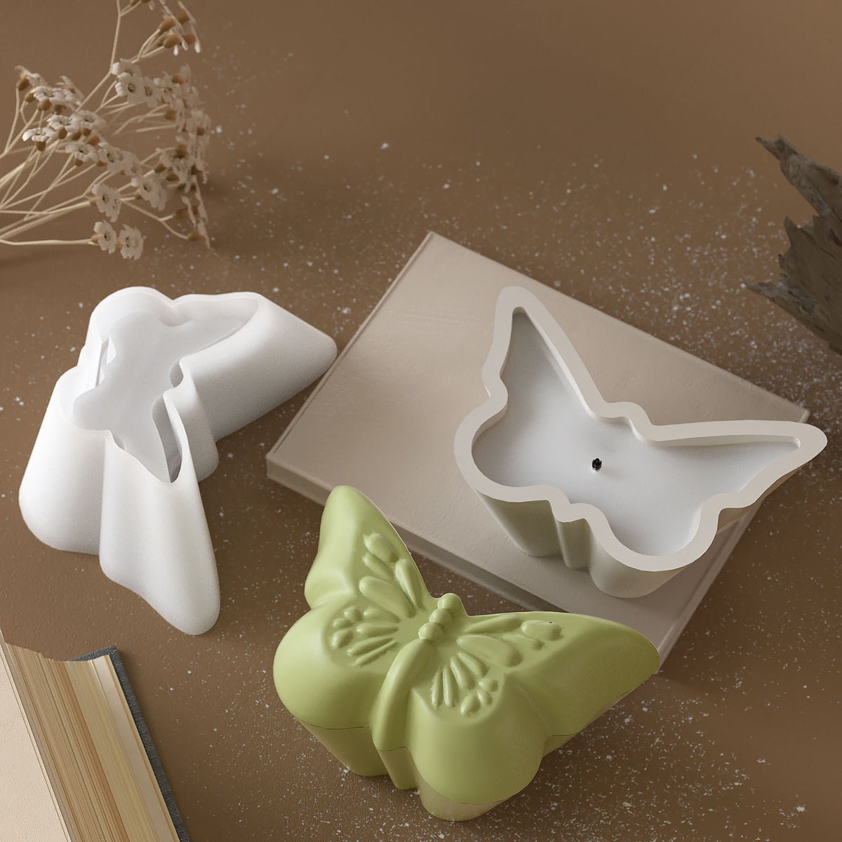 Butterfly shape Candle Jar Silicone Mold b04
