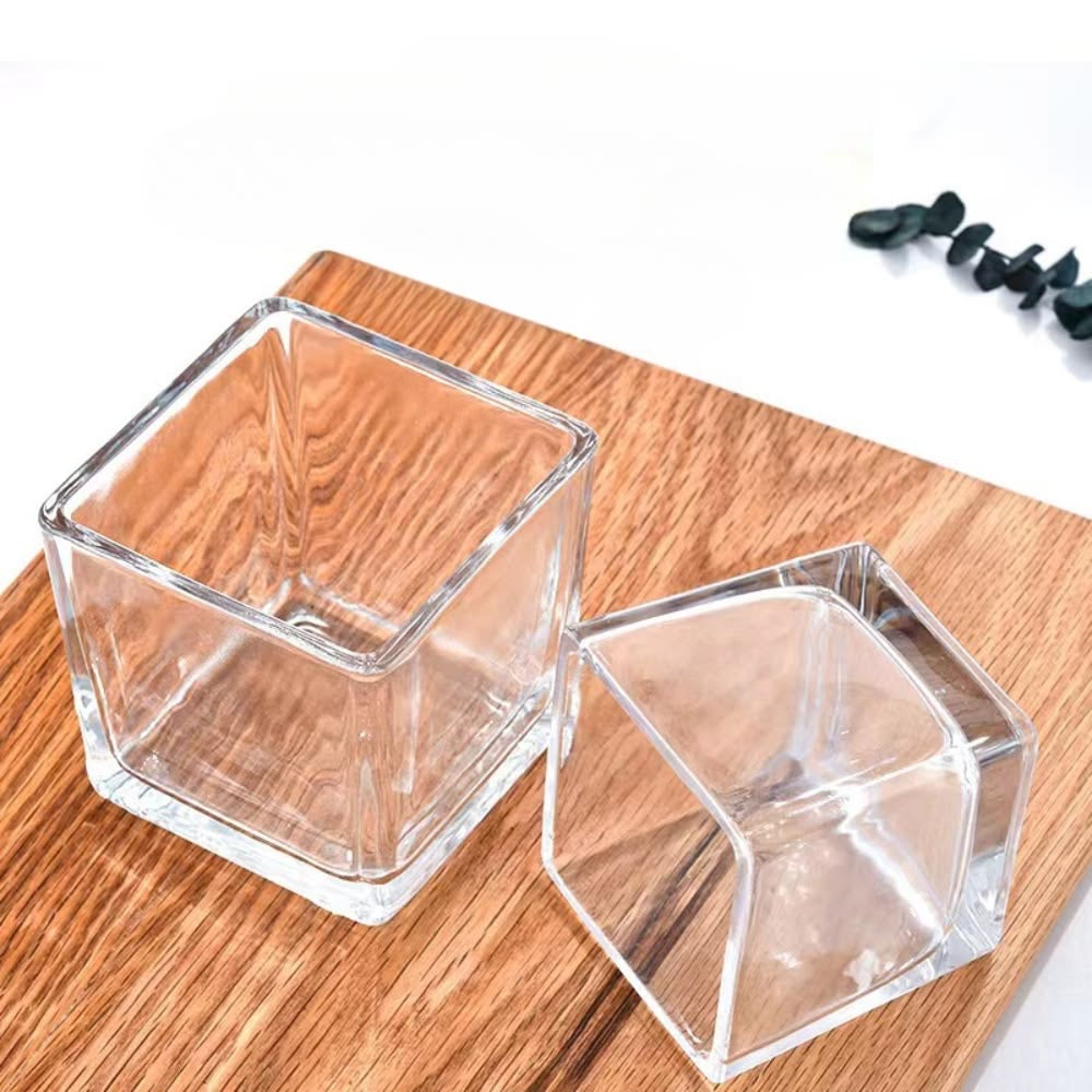 Square Candle Glass Jar