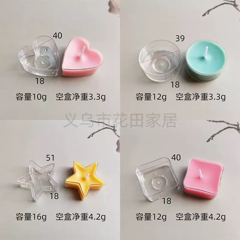 5pcs Tealight Jar Container + Wick